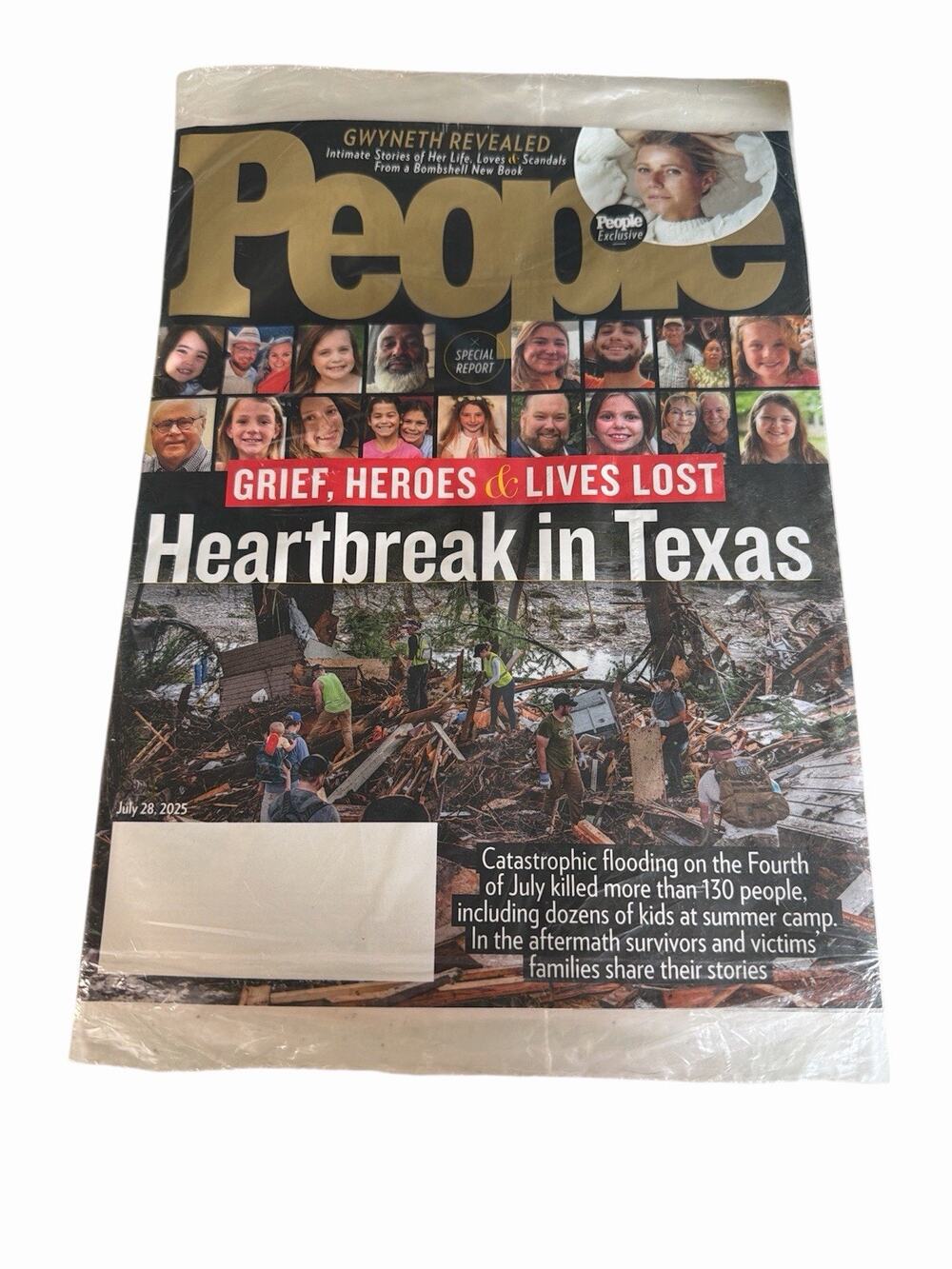 People Magazine July 28 2025 Heartbreak in Texas Flood July 4th Gwyneth Paltrow